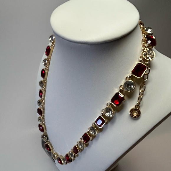 Anne Klein Burgundy and Gold Necklace - Picture 4 of 9